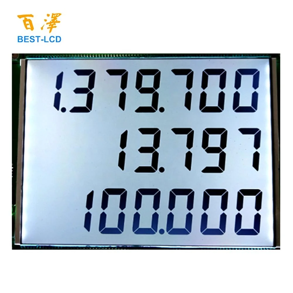 
Custom lcd screen Monochrome 7 Segments 6 digits 70pin LCD Panel Display for Fuel dispenser, Petrol Gas Pump 