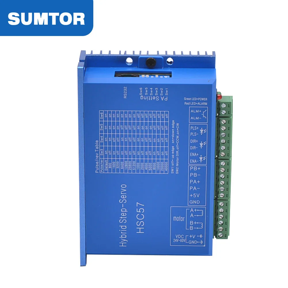 Комплект шаговых двигателей Nema 24 с замкнутым контуром, гибридный Серводвигатель 3N.m и драйвер HSC57