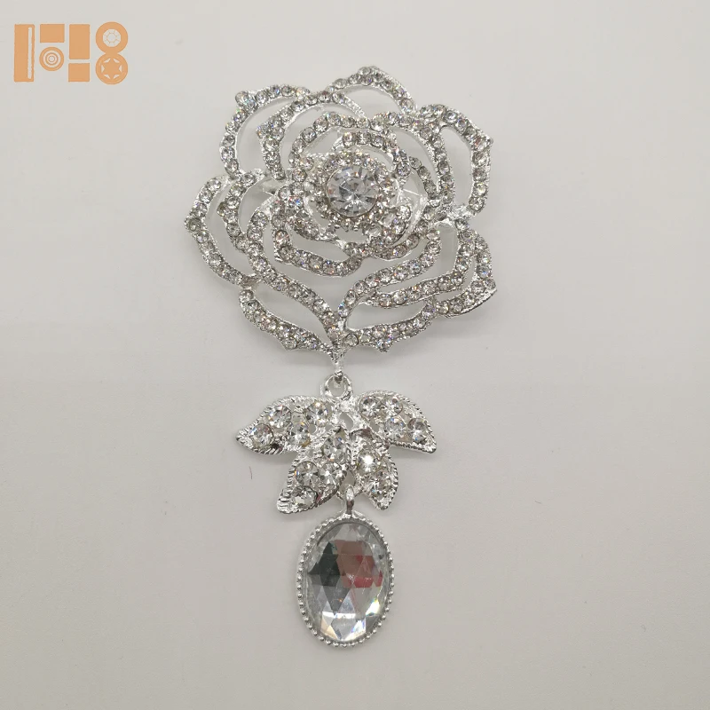 Acrylic Stones Rhinestone Wedding Brooch Hijab Pins
