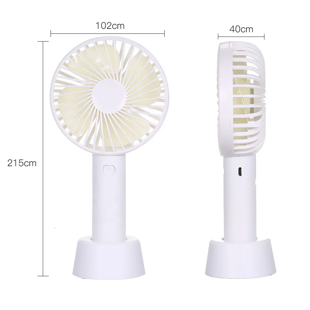 custom new Fashion electric Portable USB Rechargeable Mini desk Hand Fan with base