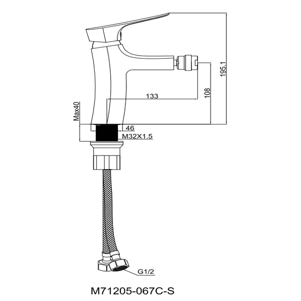 China sanitary ware cheap single lever chrome brass bathroom single hole single handle mixer tap women toilet bidet faucet
