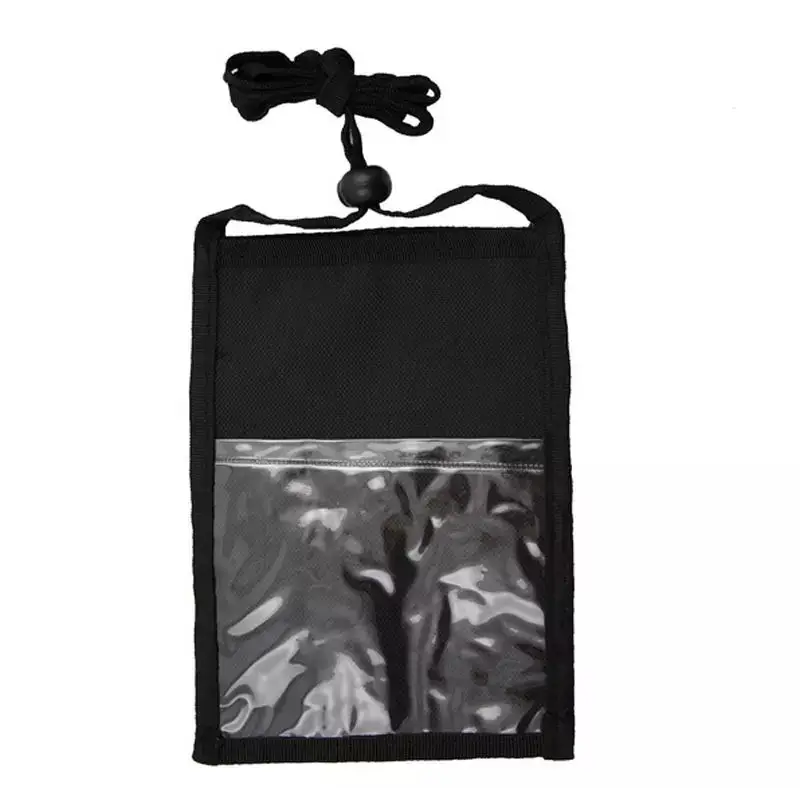 Personalized Fashion Neck Hanging Badge Holder Travel Passport Holder Security Bag Neck Wallet With Four Pocket