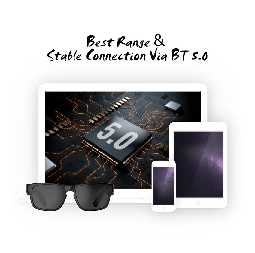 Original Manufacture Smart Wireless Sunglasses Bone Conduction Glasses with Speakers