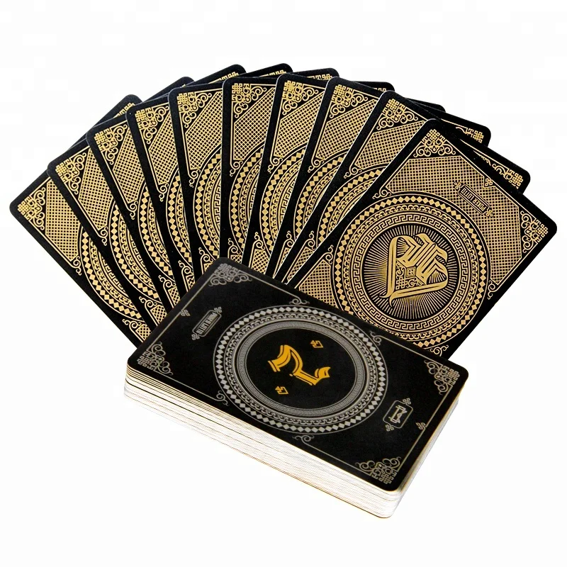 WJPC-Пользовательские 24 K Золотая фольга Дубай покер игральные карты