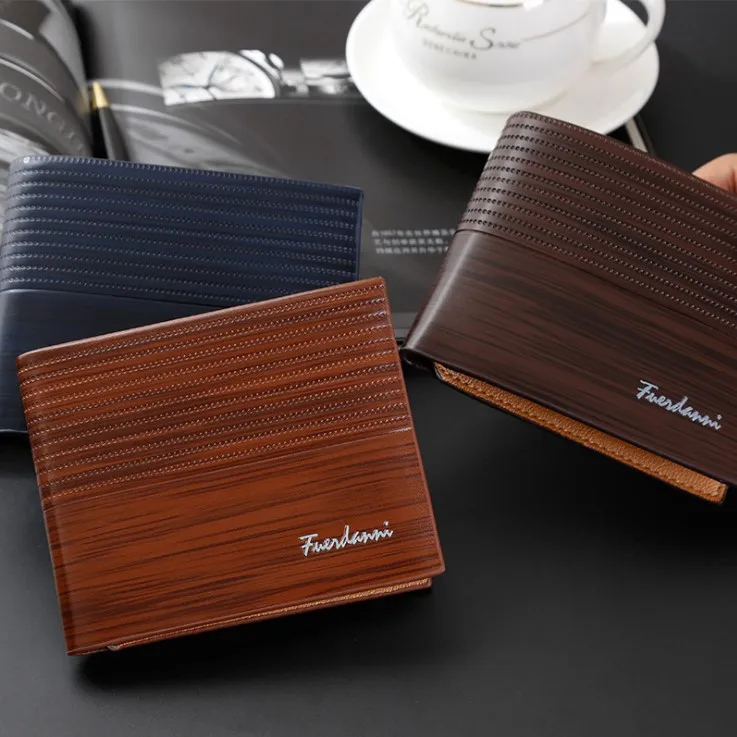 2021 Vintage Men Wallet PU Leather Brand Luxury Wallets Short Holder Clip Credit Card Money Bag