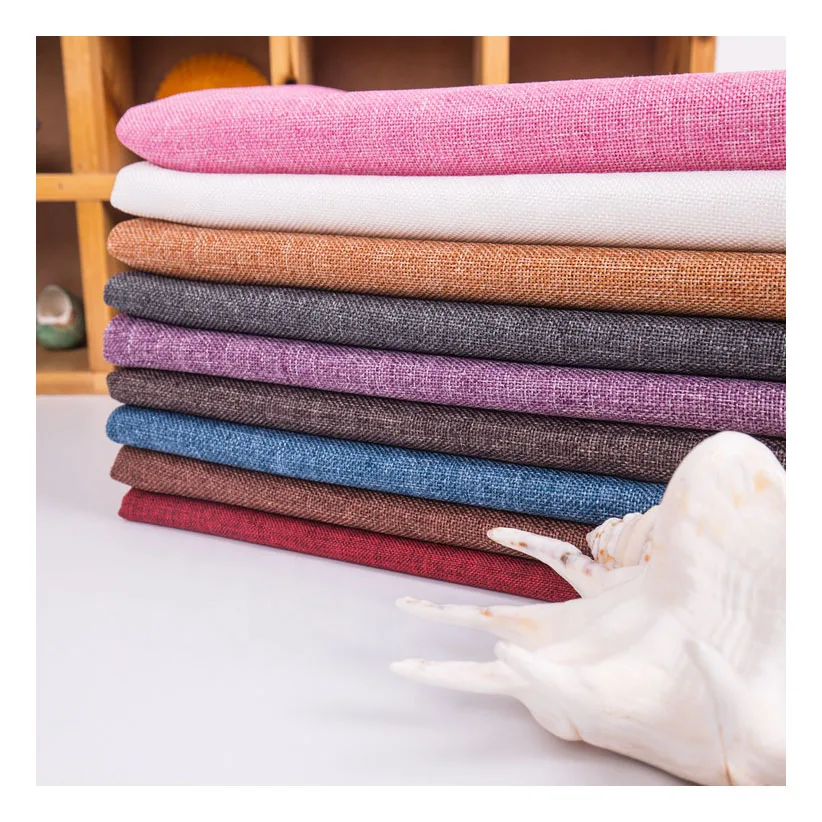 
Ready to ship 100 polyester imitation linen throw pillow case cover fabric material 