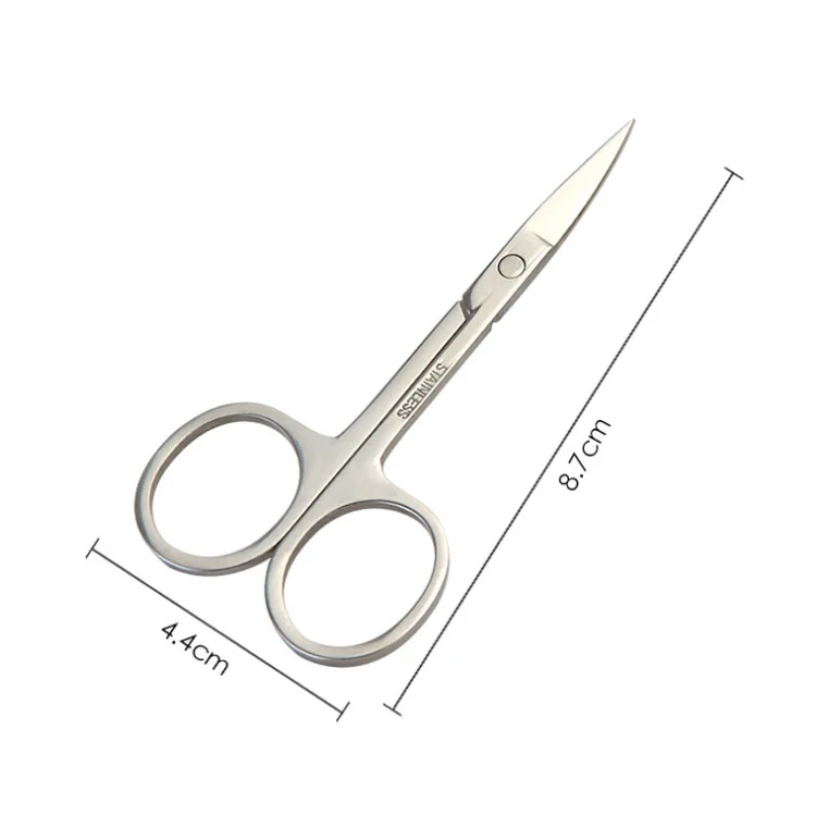 Professional Beauty Wholesale Custom Logo Eyelash Eyebrow Trimmer Makeup Scissors