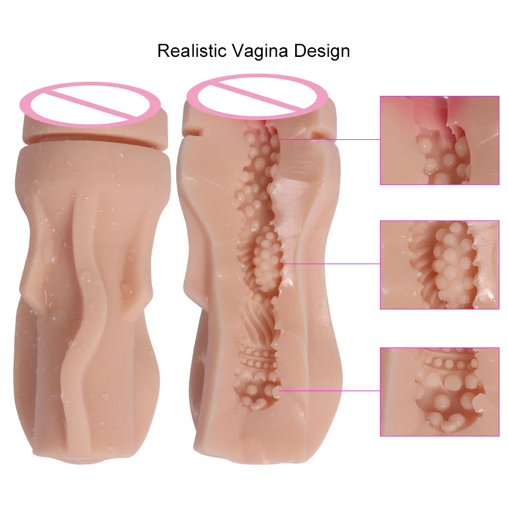 Adult Male Sex Products Of Artificial Vagina Fake Pussy Sex Toys For Male Masturbating Cup Rubber Pussy For Men