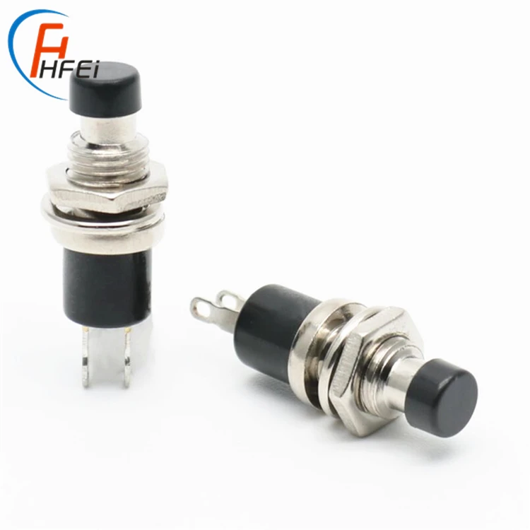 7mm 2 step push pbs-110 button switch small momentary plastic metal mini 2 pin push button switch