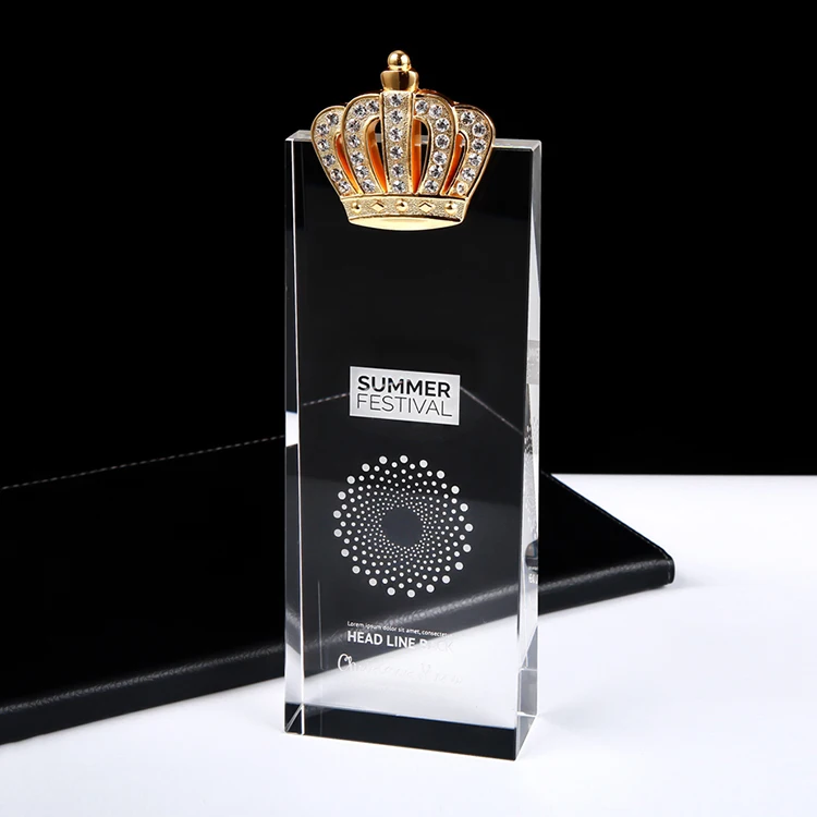 
Featured Metal diamond crystal trophy for business gift 