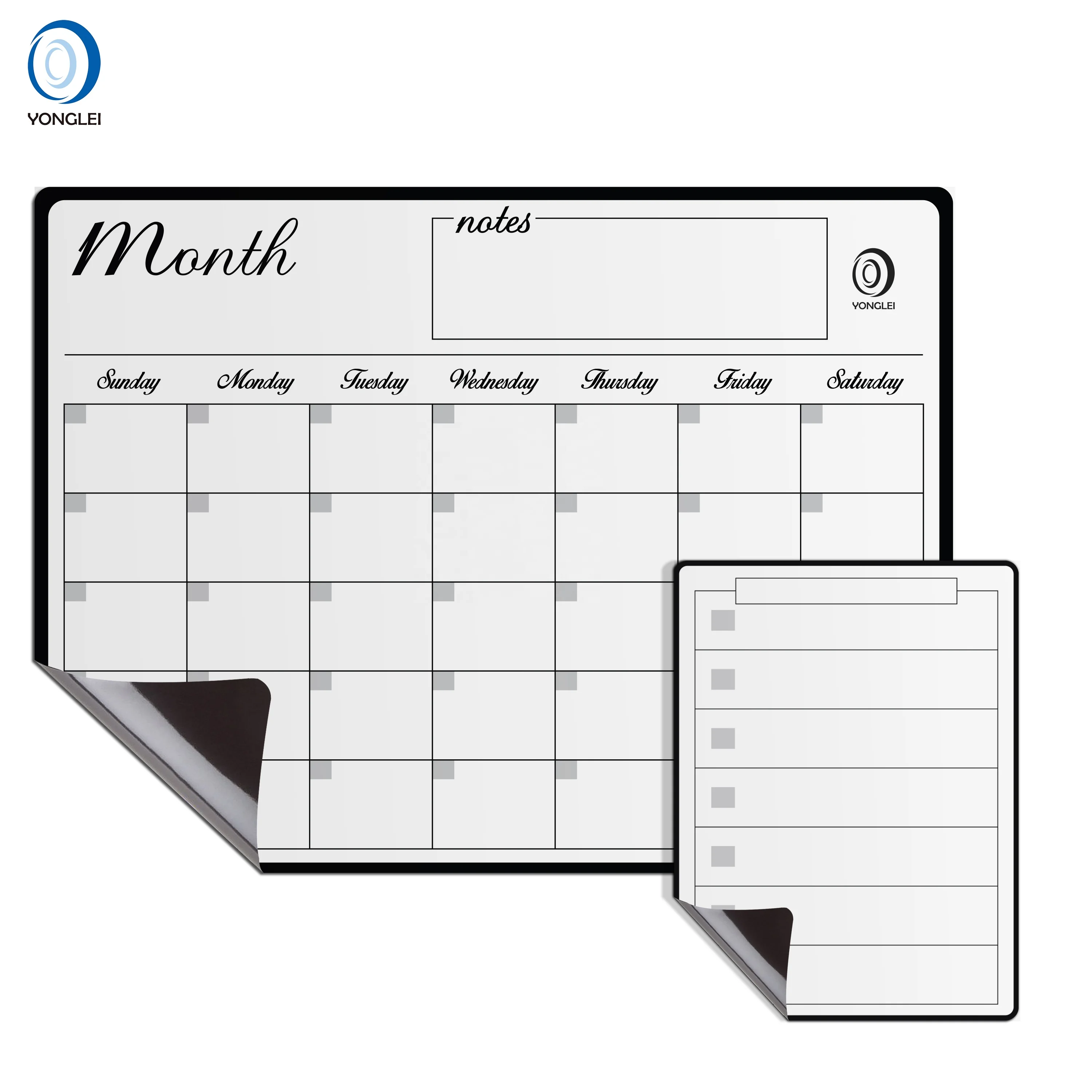 3.3P-3B1 Dry erase daily weekly monthly planner notepad for fridge