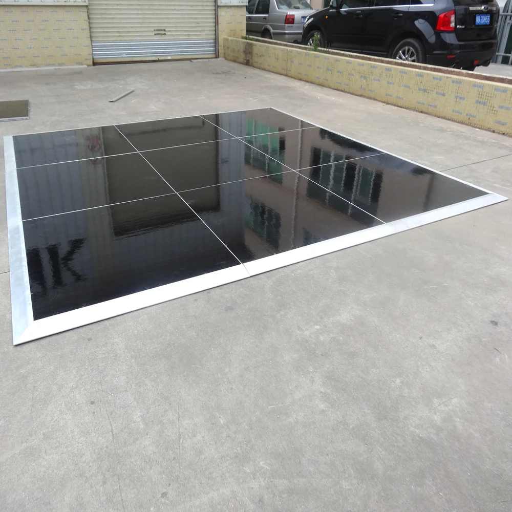 Portable round high gloss white wedding dance floor