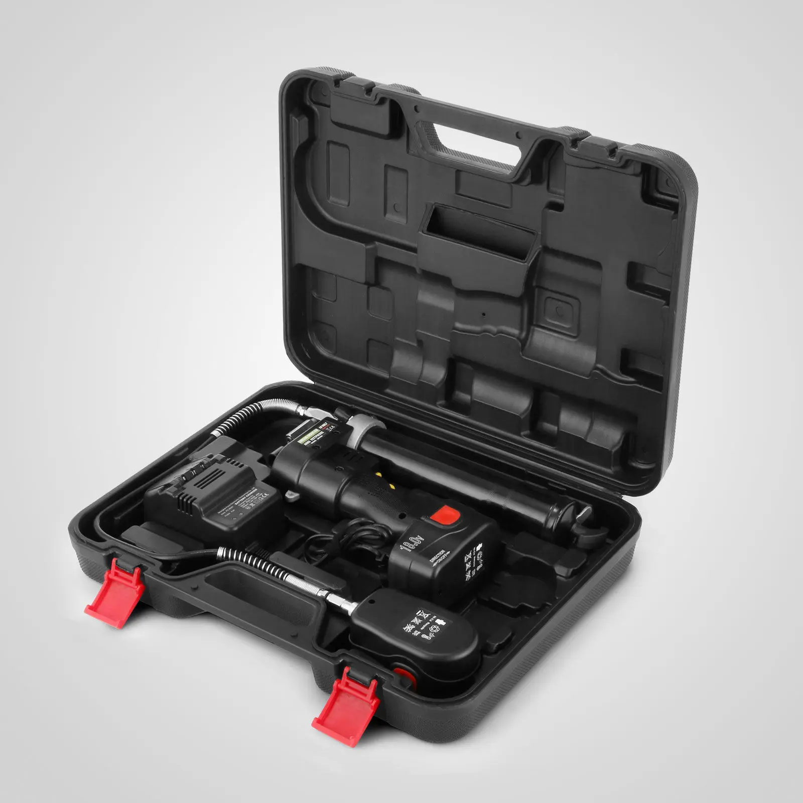 
Electrical Grease Gun Cordless Battery 18V 107cm 8000PSI Heavy + 2 Batteries 