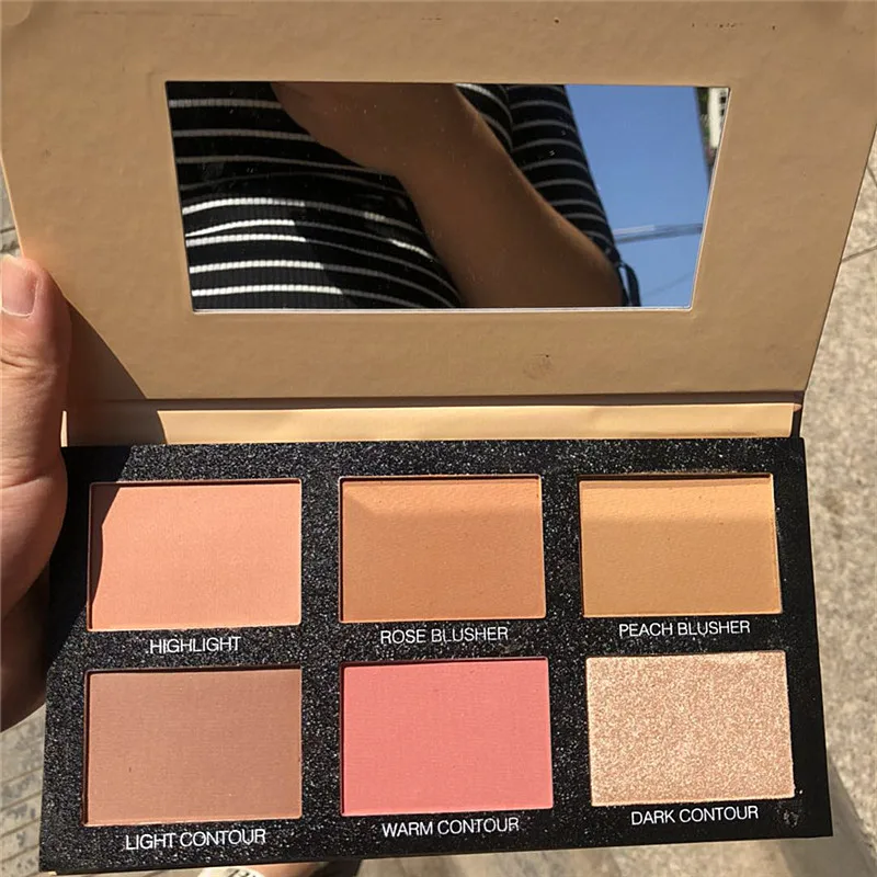 Melason OEM High Quality 6 Colors Professional Pigment Eyeshadow Palette Powder Private Label Eyeshadow Vendor