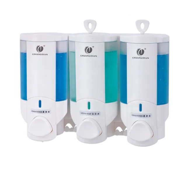 Triple Wall Mounted Shower Gel / Shampoo / Conditioner Lotion Dispenser CD-3016A