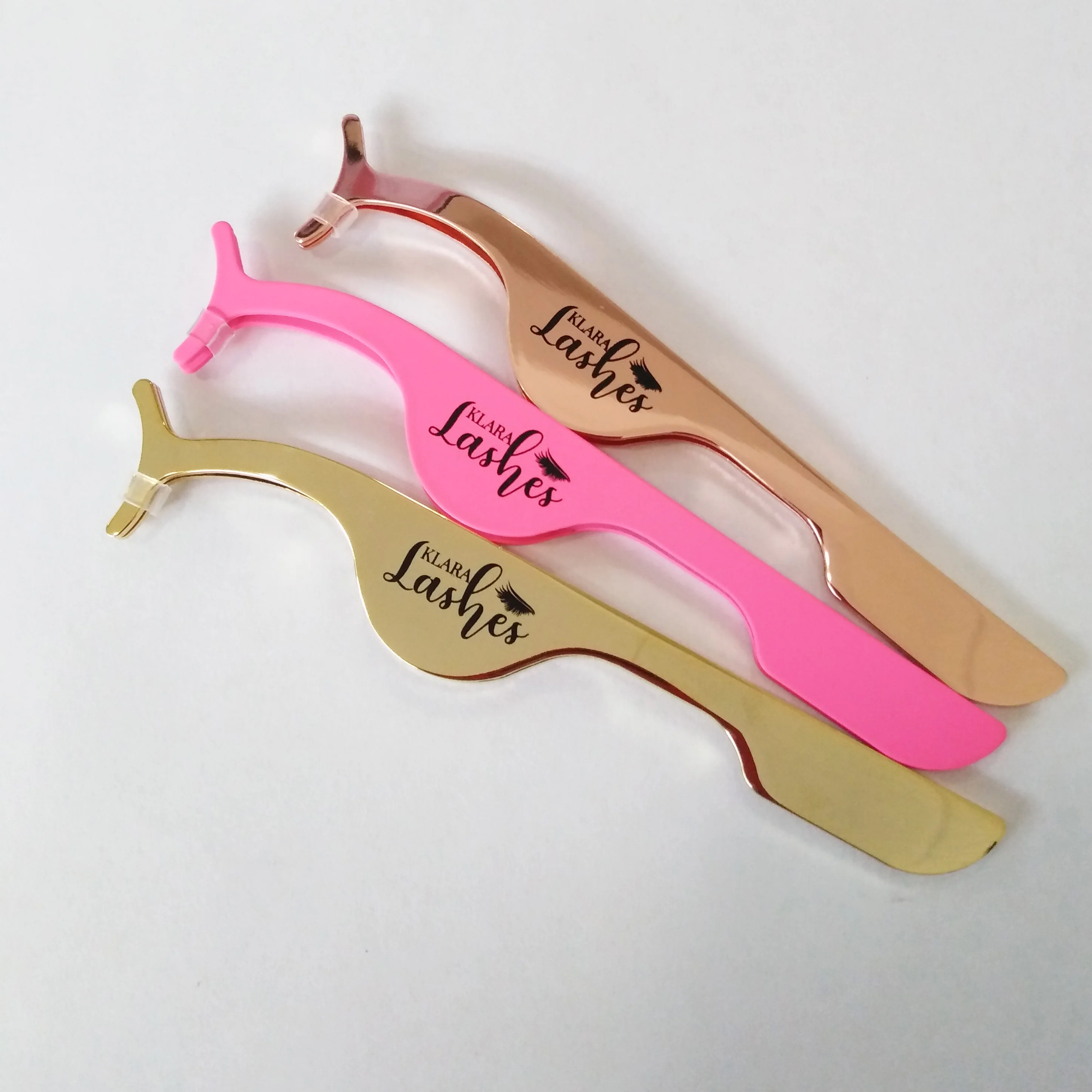 
Perfect Accurate Stainless Steel eyelash applicator private label eyelash tweezers 