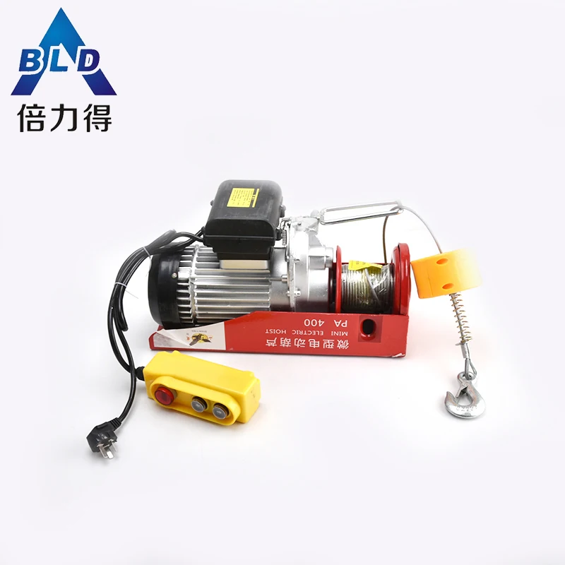 
Mini portable truck boat hargo pulling hoist wire rope electric manual lifting overhead crane pulley hoist with control switch 