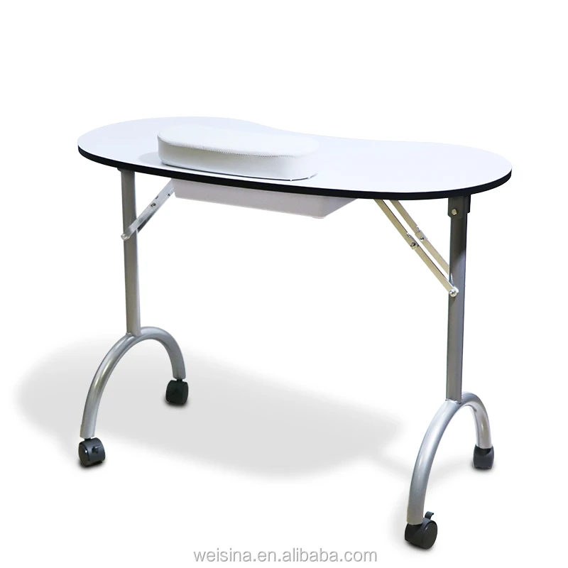 Simple Foldable Elegant Trolley Portable Manicure Nail Table