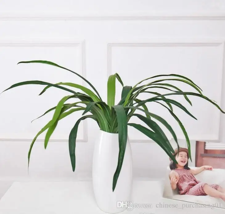 Artificial Gladiolus Leaf Green grass Long Artificial Grass Plants Latex real touch Silk flowers Leaves Home Wedding Office