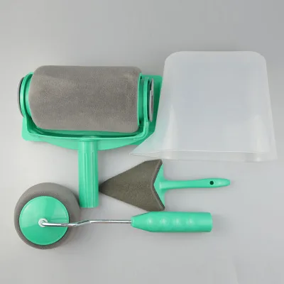 8in1 Set Paint Runner Pro Roller Wall Brush Painting Room Edger Flocked Handle