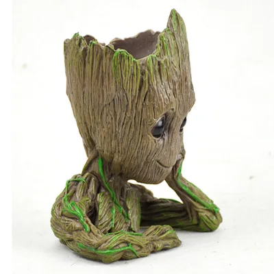 
Wholesale Amazon Hot Sale Groot Flower pot Ornaments Promotional Gifts PVC Groot Pen holder Flower Pot 