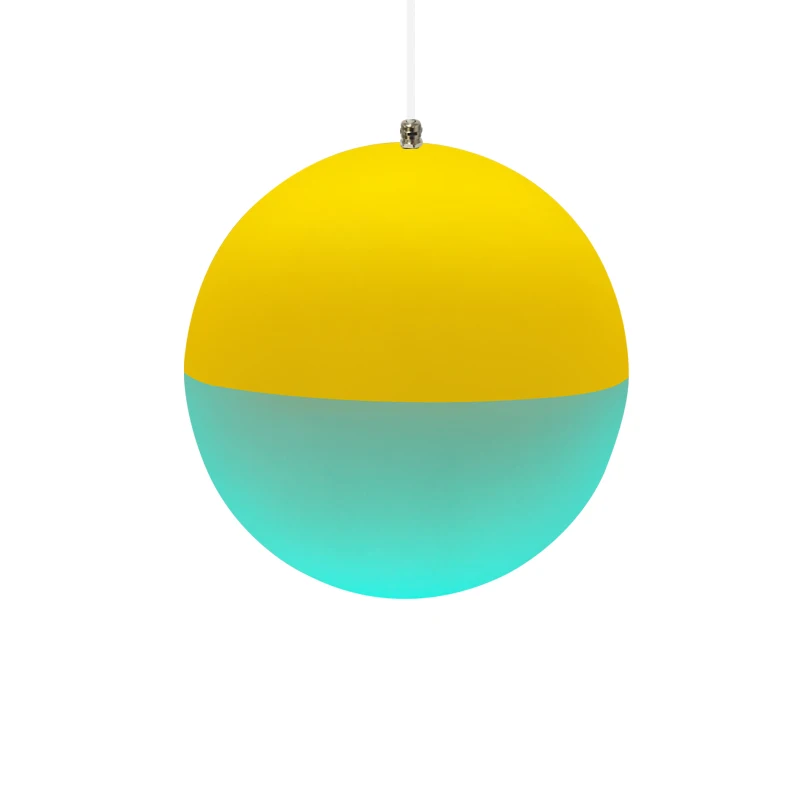 Creative PE plastic OEM different half color ball lamp led hanging ball pendant