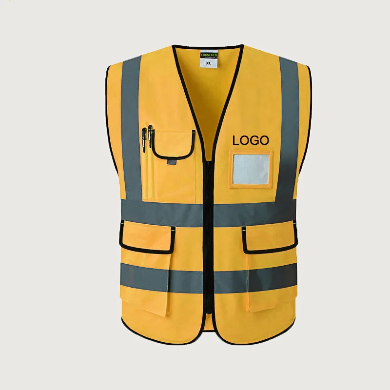 
hi vis reflective safety led engineer vest custom logo mesh reflective strips road mesh safety vest 