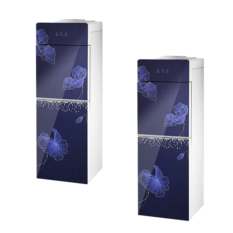 Tempered glass water dispenser with refrigerator cabinet Competitive price