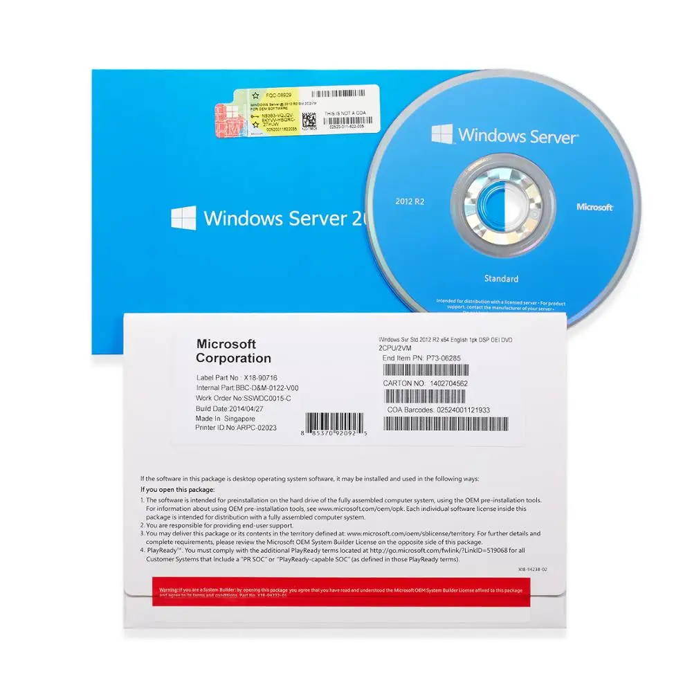 
 Онлайн Активация Windows Server Std 2012 R2 64BIT английский 1pk DSP OEI DVD 16 Core Подлинное программное обеспечение для систем  
