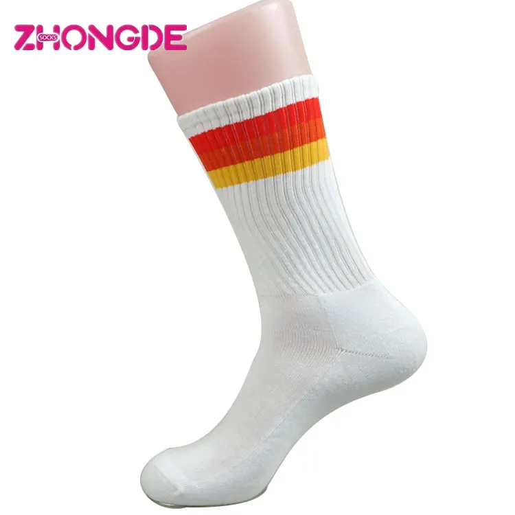 Breathable hot sale tan mens thin white ankle sport socks new design custom pattern boys long athletic crew socks
