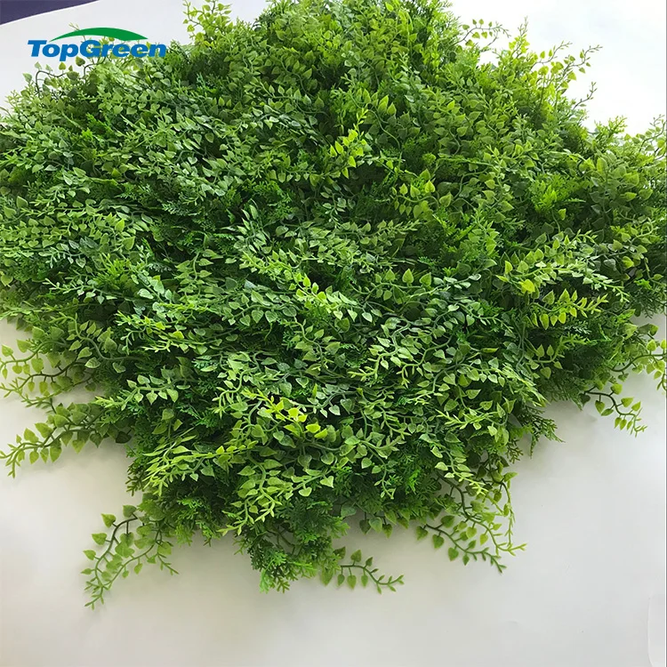 Wholesale Artificial Plastic Green Plants Wall Hanging Artificial Leaves