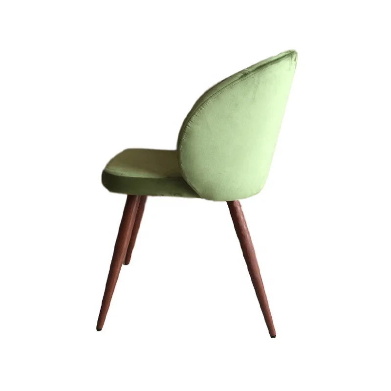HOT sale dining room furniture modern upholstered  velvet dining chair with metal legs