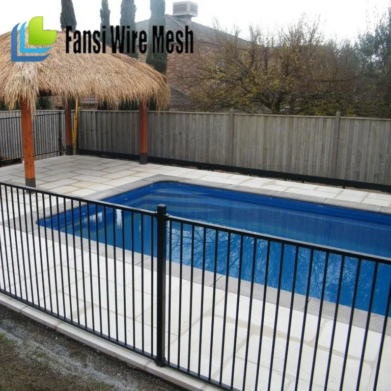 Factory 3rails outdoor residential retractable pool fence panels