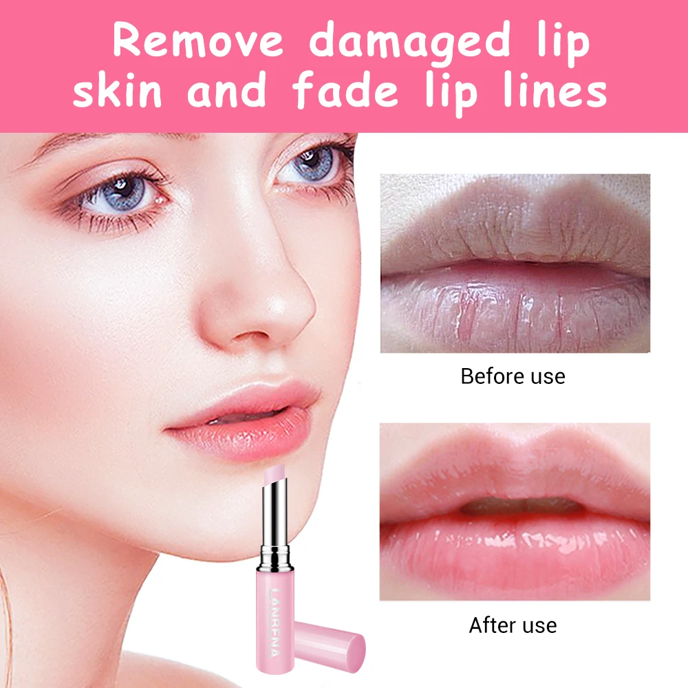 LANBENA Private Label Rose Pink Lip Balm Lip Plump Moisturizing Lip Care Balm