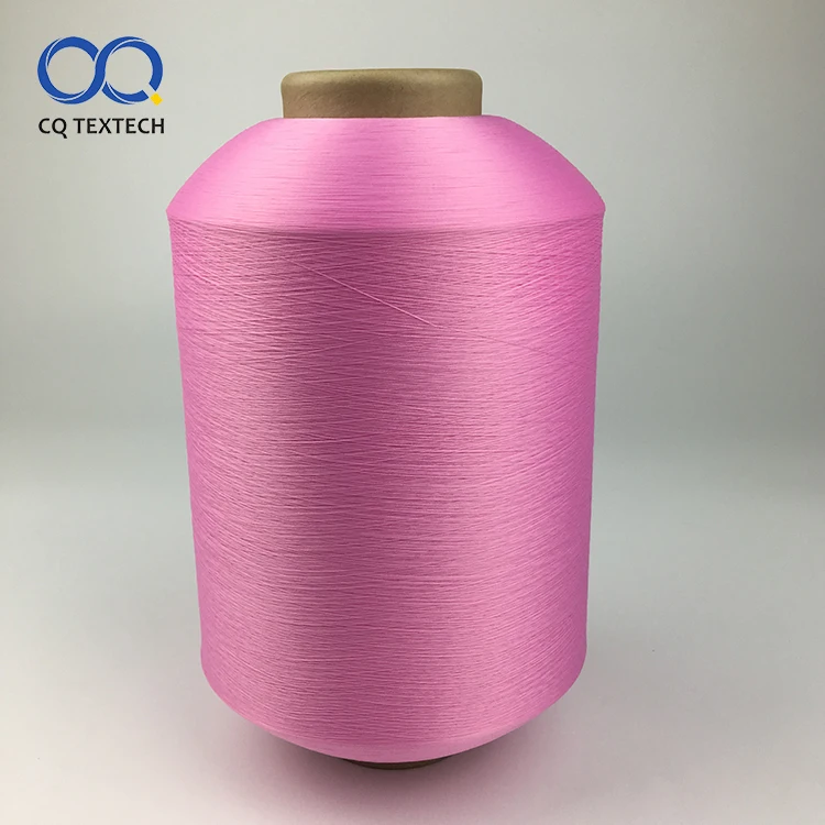 CQ заводская цена 100D/36F окрашенные recycle полиэфирная ткацкая пряжа для этикеток или ткани