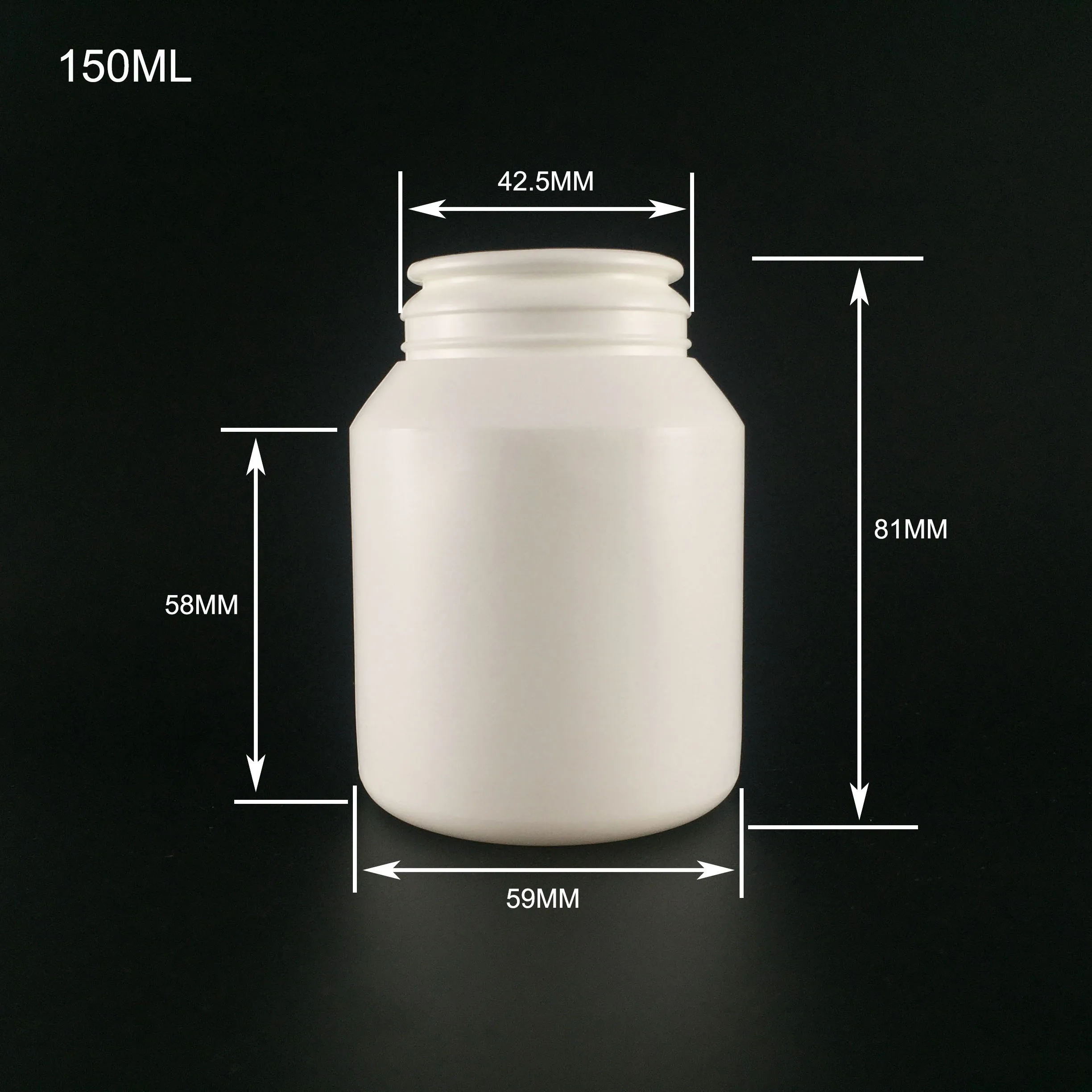 
100ml 150ml HDPE plastic bottle for chewing gum packaging with easy-pulling lid 