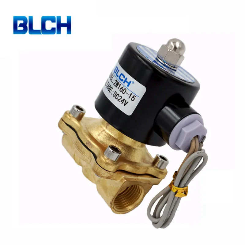 Competitive price with high quality dc 24V 2W160-15 1/2 inch Brass Pneumatic 12V water solenoid valve