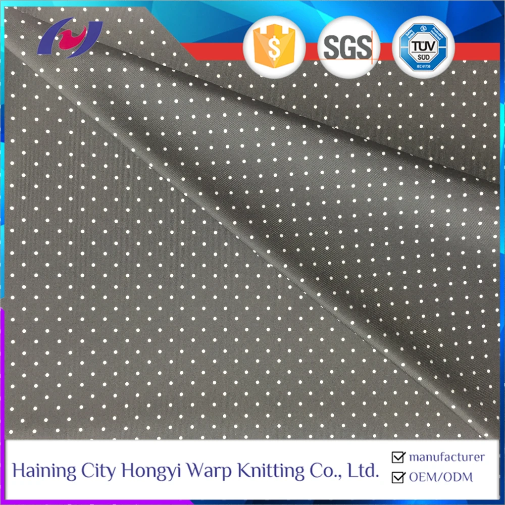 Black Printed Polyester Spandex 85 polyester 15 Spandex Yarn Fabric