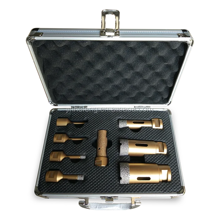 
Vacuum brazed diamond drill core bit sets for marble, granite, ceramics, etc. 