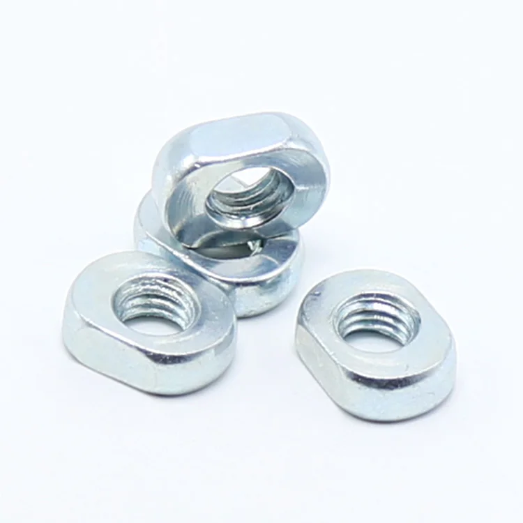 Customized heavy carbon steel oval m14x1.25 well round nuts m8