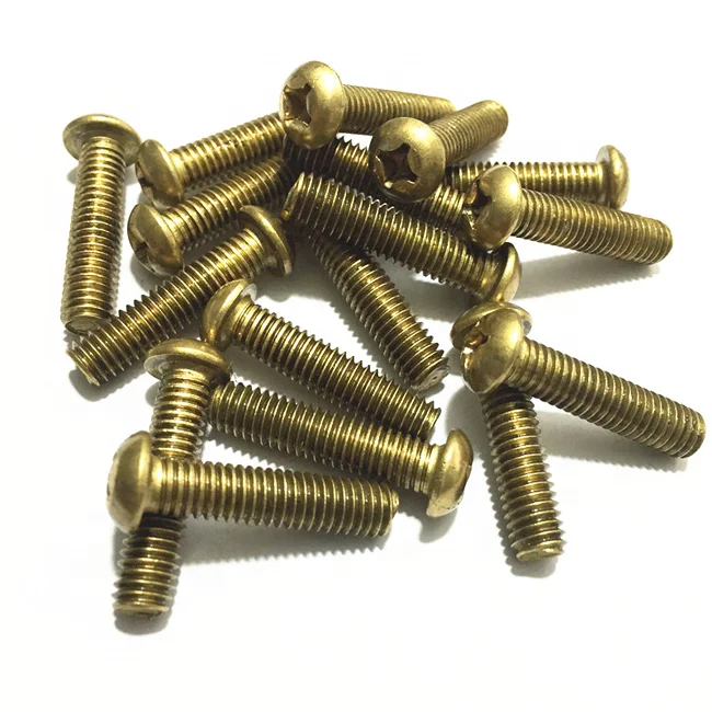 Brass Phillips Pan Button Head Screw M2 M2.5