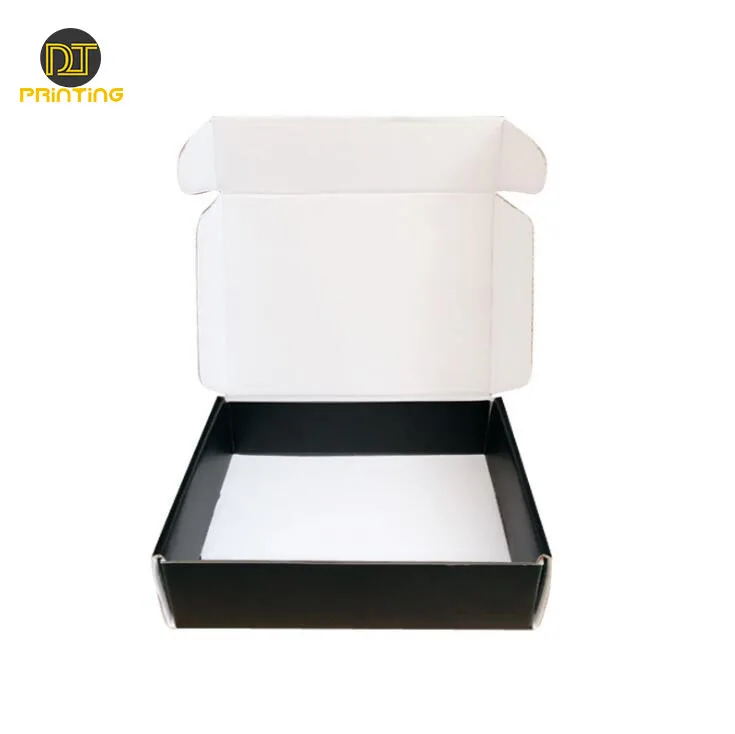 New Arrival Black Corrugated Paper Box Packaging with Own Logo