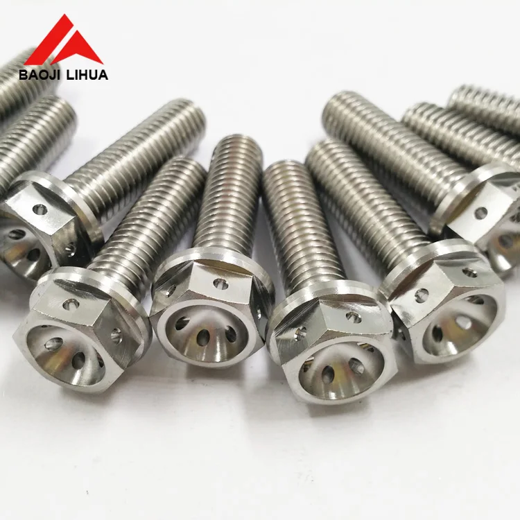 m8 m10 m12 din6921 titanium 12 points flange bolts gr5/ti6al4v
