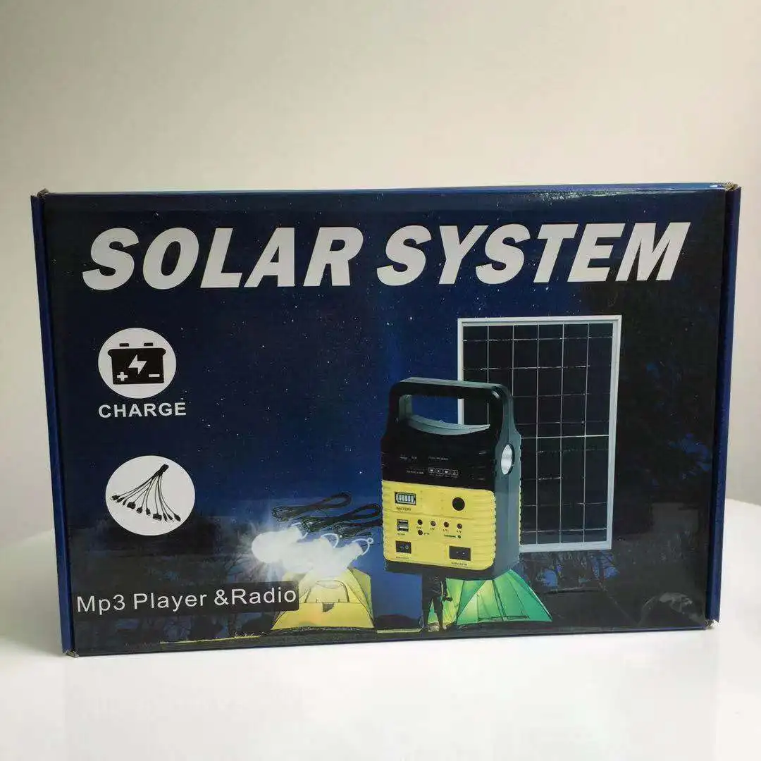 Led light outdoor solar kit panel 10W portable