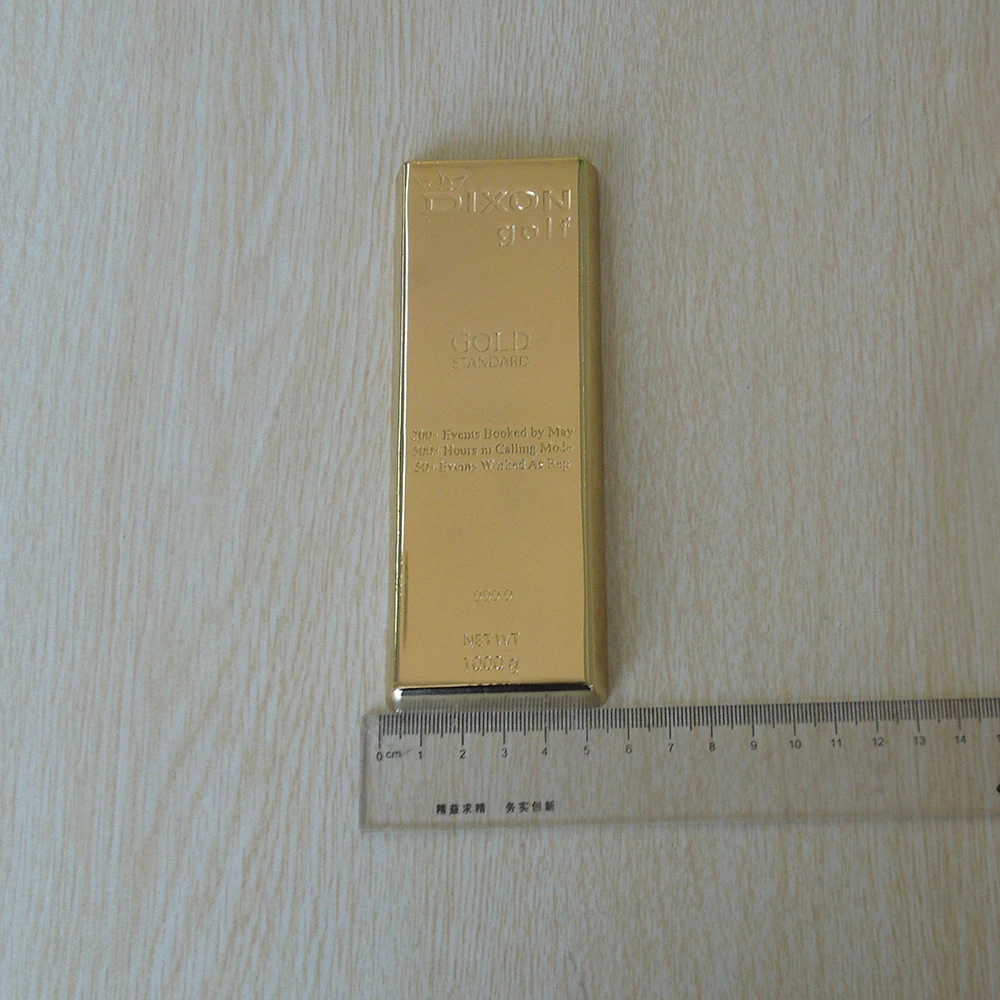 
500g 999.9 gold bar metal paper weight 150x55x10mm 