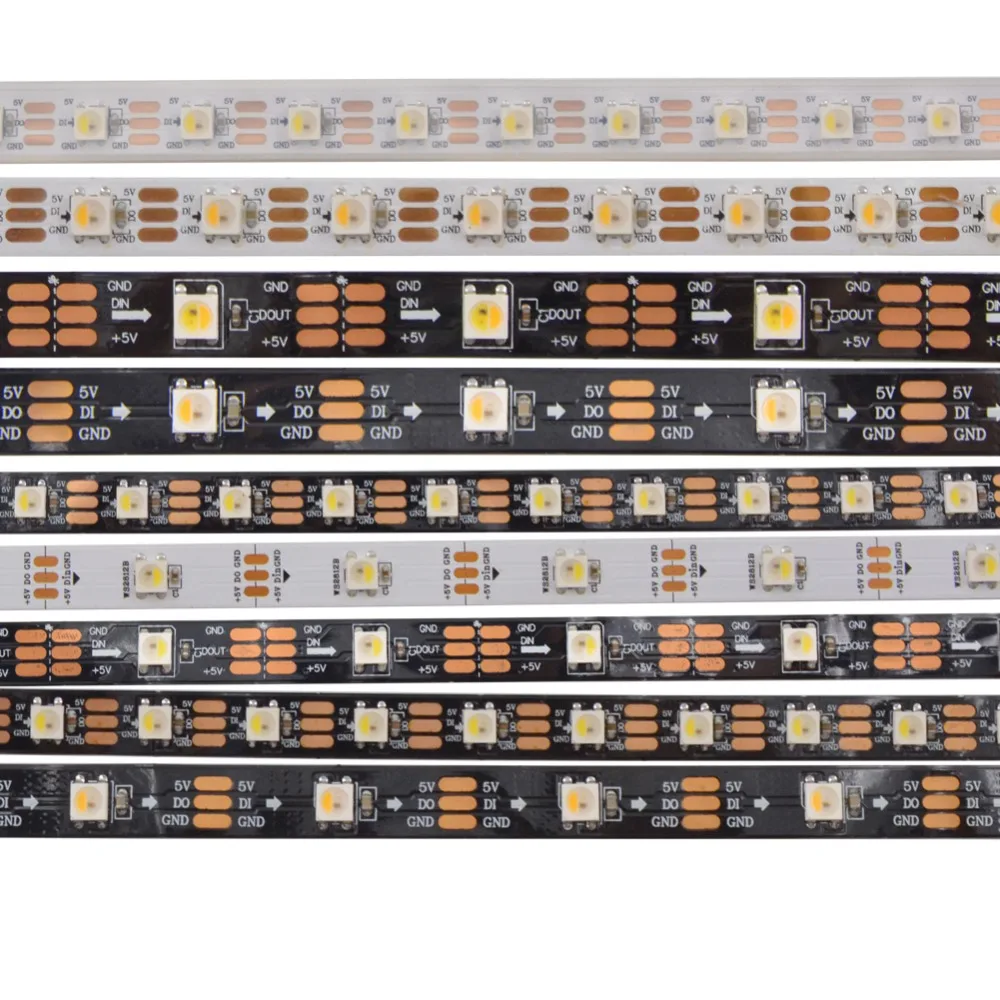 CE ROHS 16.4ft 5M ws2814 Silicon rubber cover 5050 smd 300LEDs/roll RGBW sk6812 strip led light