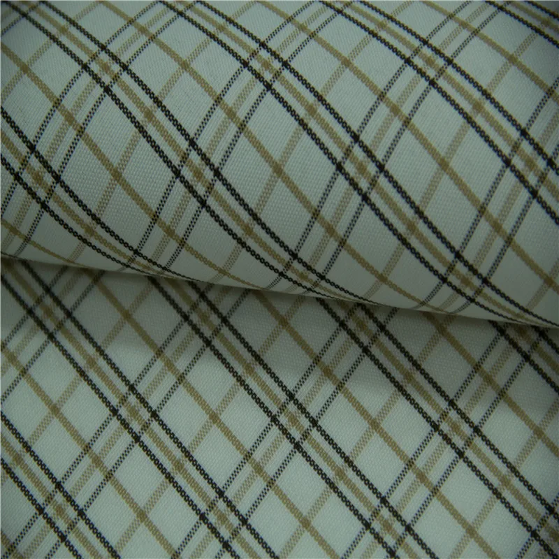 100%polyester blue white check fabric for table cloth fire proof tent fabric