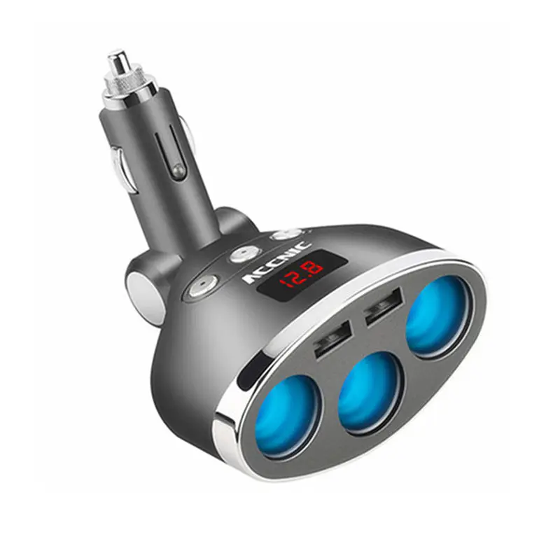 USB Car Charger 12V Triple Socket Fast Charge Universal Multi Phone Quick 3In1 USB Best Charger For Car