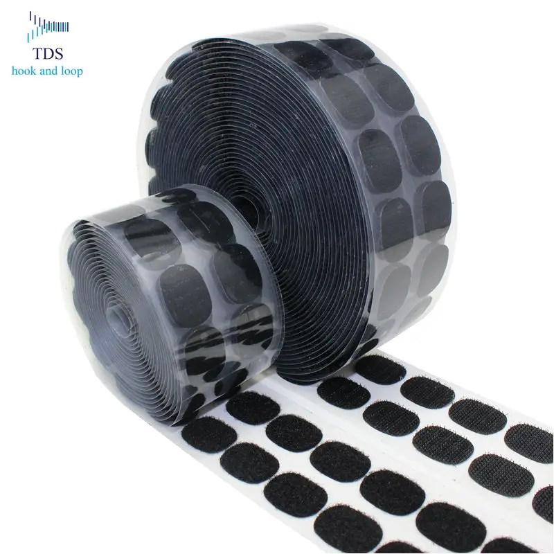 Colorful strong sticky hook and loop self adhesive dots