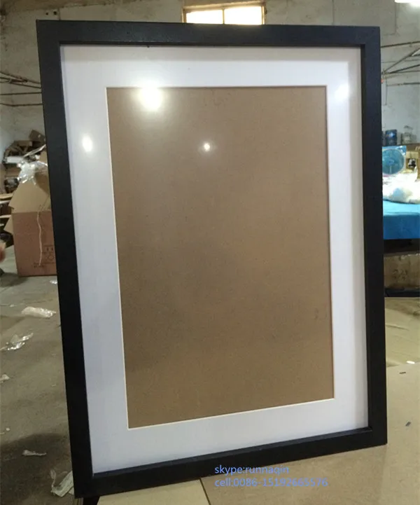 Wholesale cheap art black 3D deep shadow box frame for wall decoration picture frame in MDF wooden large size photo frame 12x16